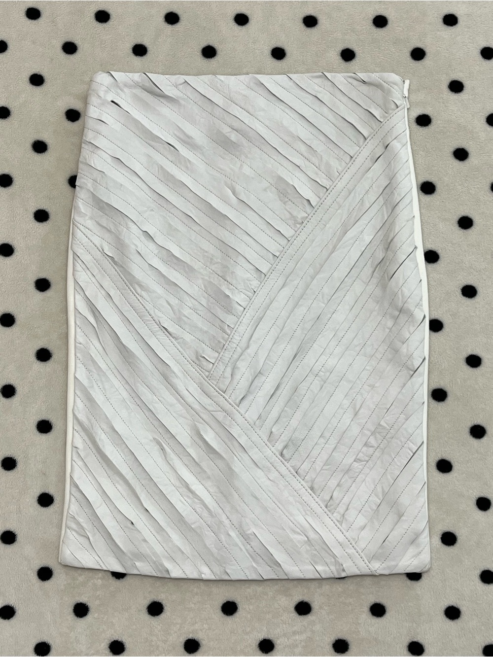 Catherine Malandrino Lamb Leather Pleated Pencil Skirt Size 4